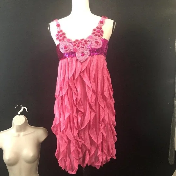 day and night | Dresses | Day Night Empire Waist Dress Pink Fun Dress |  Poshmark